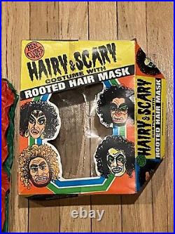 Werewolf Vintage 1978 Ben Cooper Complete Halloween Mask Costume Rooted Hair