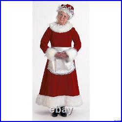 Women's Burgundy Velvet Mrs. Claus Costume Medium