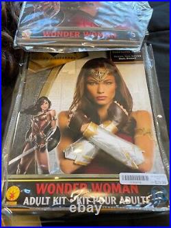 Wonder Woman Cosplay Costume With Wig Arm Band Head Band Necklace Skirt Top Euc