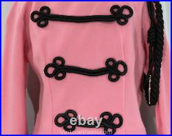 XXS 60s Majorette Costume Size 000 Baton Twirler Outfit Pink & Gray Hot Pants