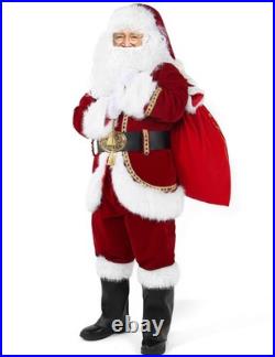 Yeenuo Santa Claus Costume for Men 11PCS Deluxe Adult Christmas 3X-Large, Red