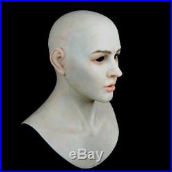 Young women mask Ultra realistic female silicone facial mask Man becomes woman